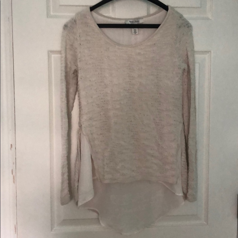 Cream and White Sweater